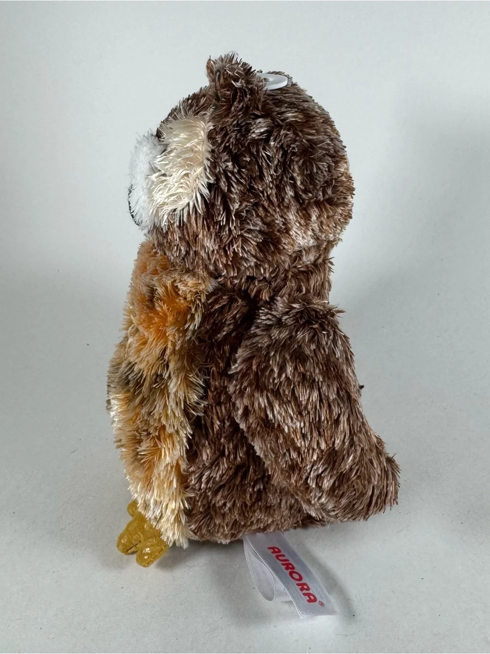 Aurora Plush Flopsies Osmond Owl Brown Beanie 7